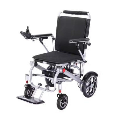 Lightweight Folding Electric Wheelchair with Dual Motor, Compact - 130kg Load Capacity