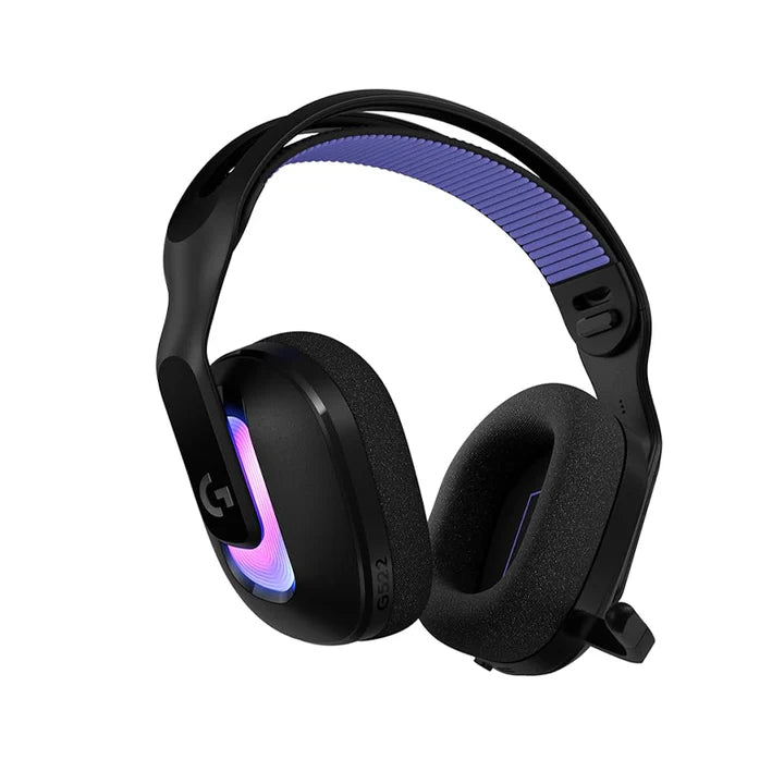 لوجيتك G522 LIGHTSPEED سماعة رأس للألعاب بتقنية LIGHTSYNC RGB لاسلكية ثلاثية الأوضاع (لاسلكي/بلوتوث/سلكي) - أسود