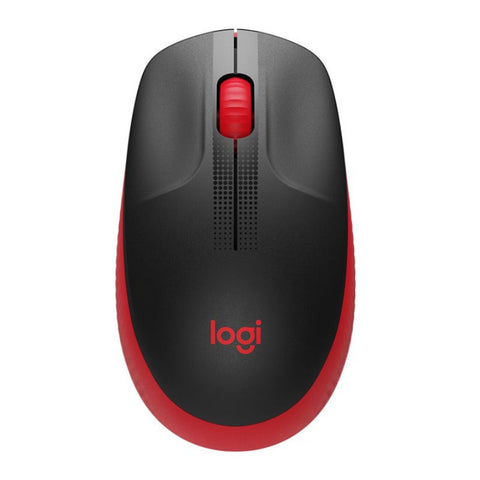 ماوس Logitech M190 لاسلكي بالحجم الكامل للاستخدام اليومي – أحمر