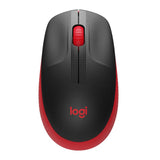 ماوس Logitech M190 لاسلكي بالحجم الكامل للاستخدام اليومي – أحمر