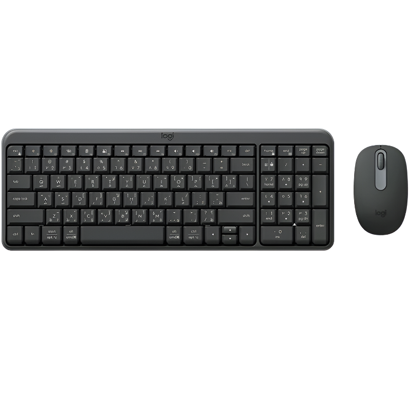 Logitech MK250, Compact Bluetooth Wireless Combo, Keyboard & Mouse, English/Arabic - Graphite