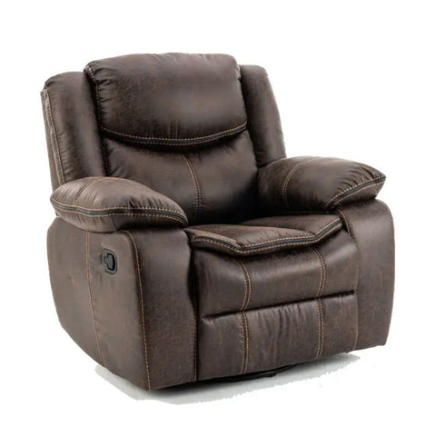 Lounge Swivel Rocking Recliner Sofa (106 x 98 x 102 cm) - Dark Brown