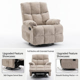 Lounge Swivel Rocking Recliner Sofa – Chenille Fabric (88 x 94 x 103 cm)