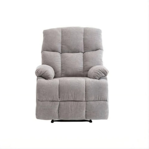 Lounge Swivel Rocking Recliner Sofa – Chenille Fabric (88 x 94 x 103 cm) - Light Grey