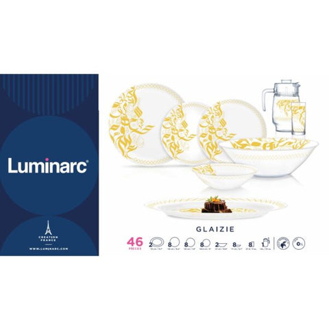 Luminarc Glaizie Dinnerware - Set of 46 Pcs (8 Persons)