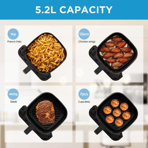 Midea 1500Watts, 5.5 Liters Capacity Digital Air Fryer - MAD-550F2APK