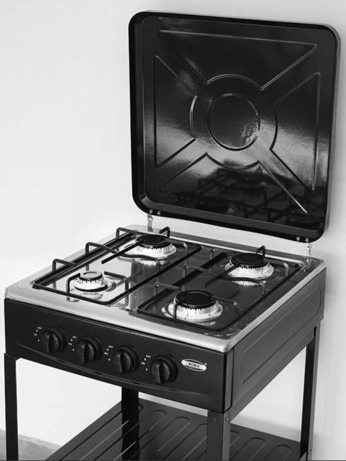 Boko Deluxe 4 Burner Propane Gas Stove with Auto Ignition & Detachable Legs