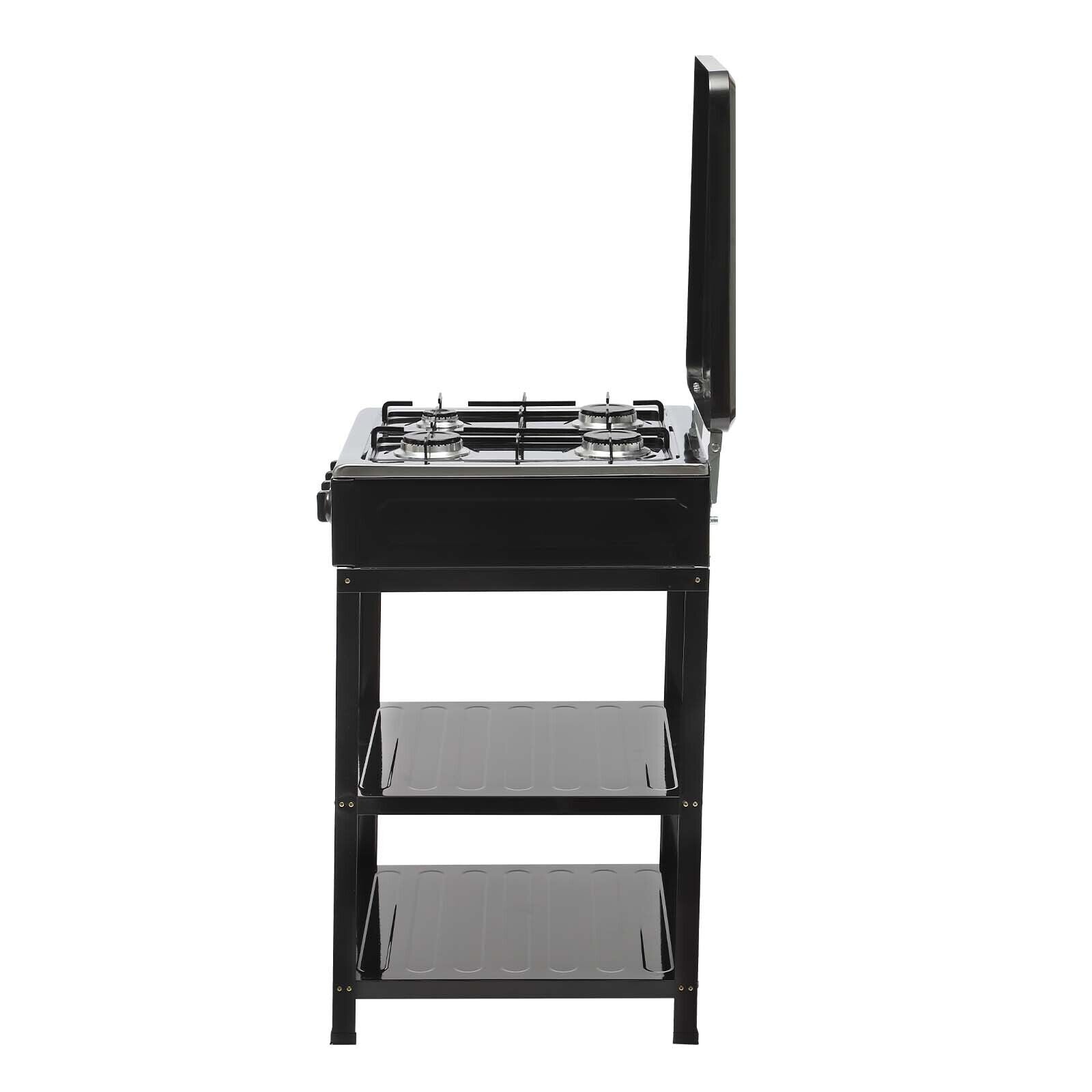 Boko Deluxe 4 Burner Propane Gas Stove with Auto Ignition & Detachable Legs