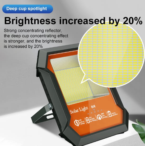 Galaxy Light Solar LED Floodlight with Remote Control, IP67 Waterproof Design & Separate Solar Panel