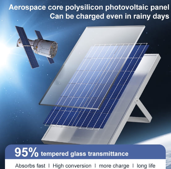 Galaxy Light Solar LED Floodlight with Remote Control, IP67 Waterproof Design & Separate Solar Panel