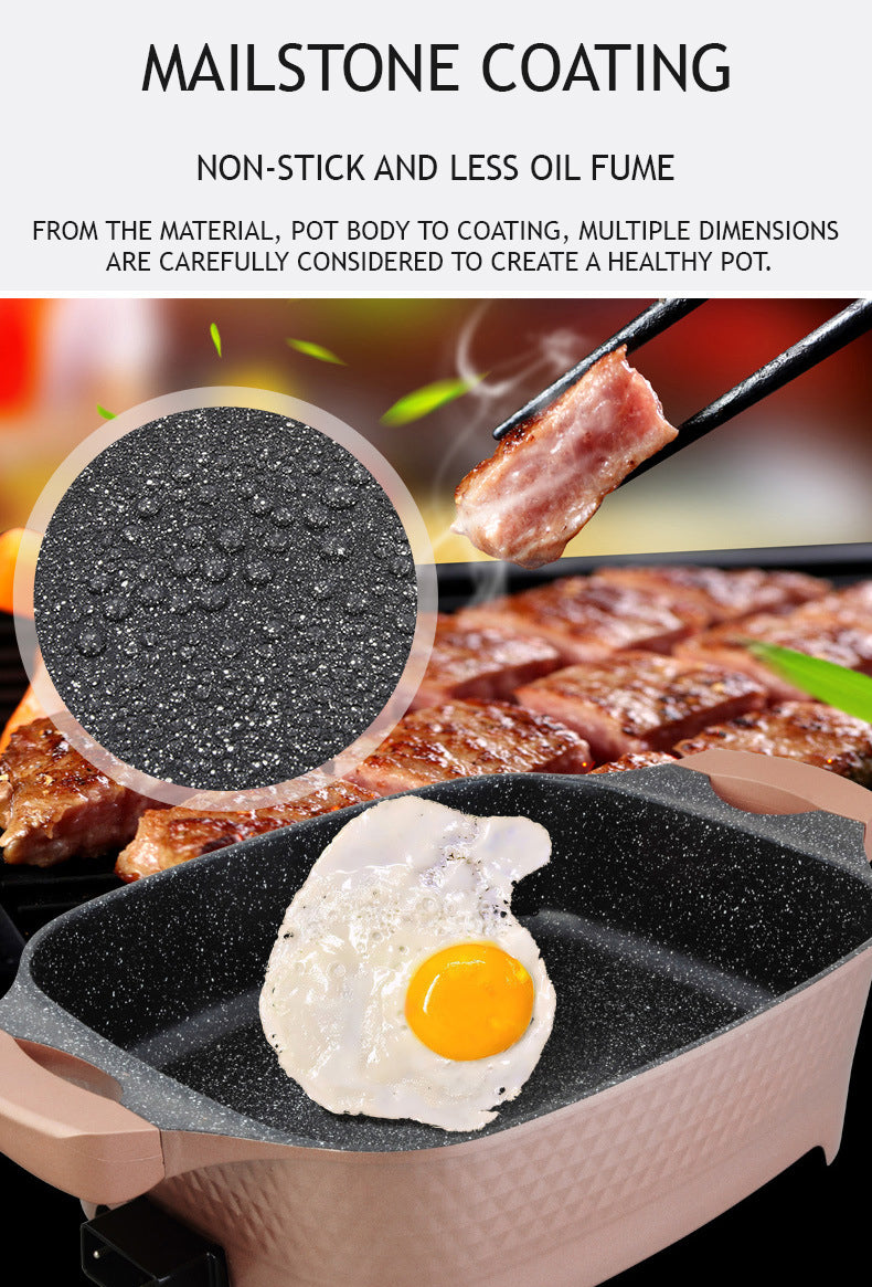 KKF, 9-in-1 Multi-Function Electric Cooking Pot for Frying, Grilling and Roasting – 12L