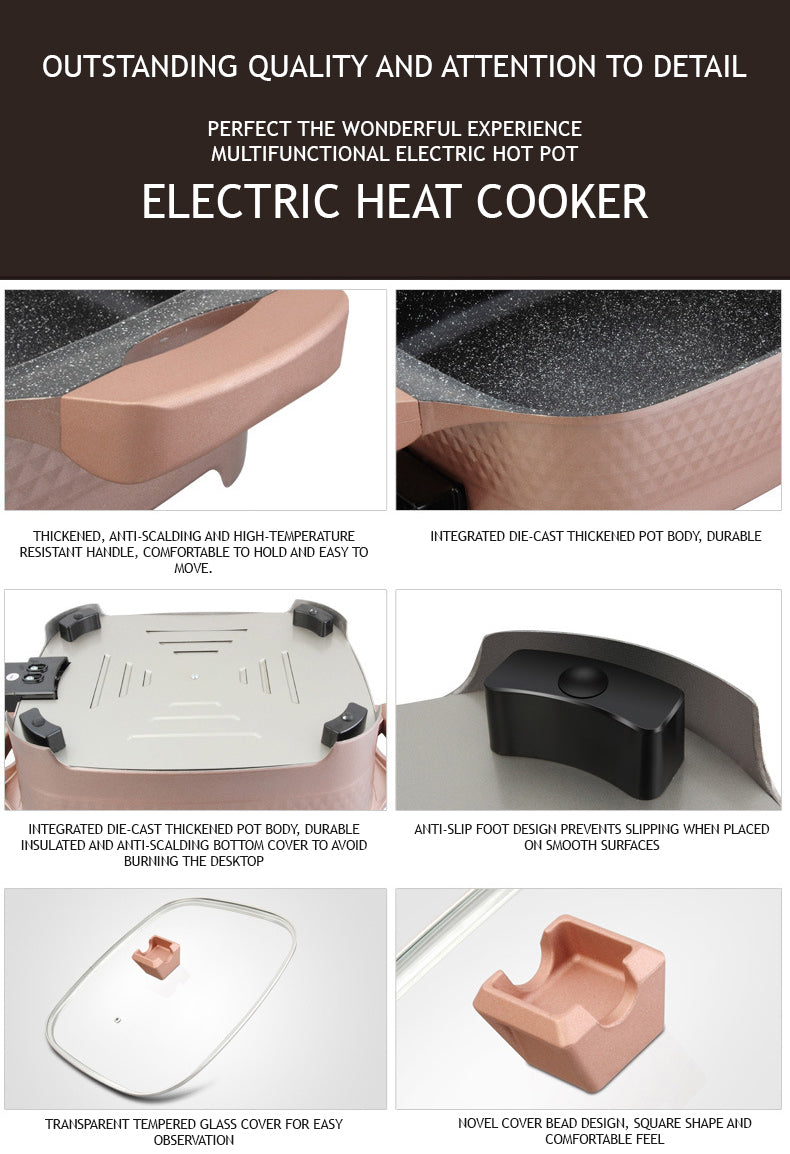 KKF, 9-in-1 Multi-Function Electric Cooking Pot for Frying, Grilling and Roasting – 12L