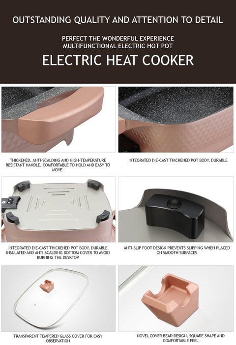 KKF, 9-in-1 Multi-Function Electric Cooking Pot for Frying, Grilling and Roasting – 12L