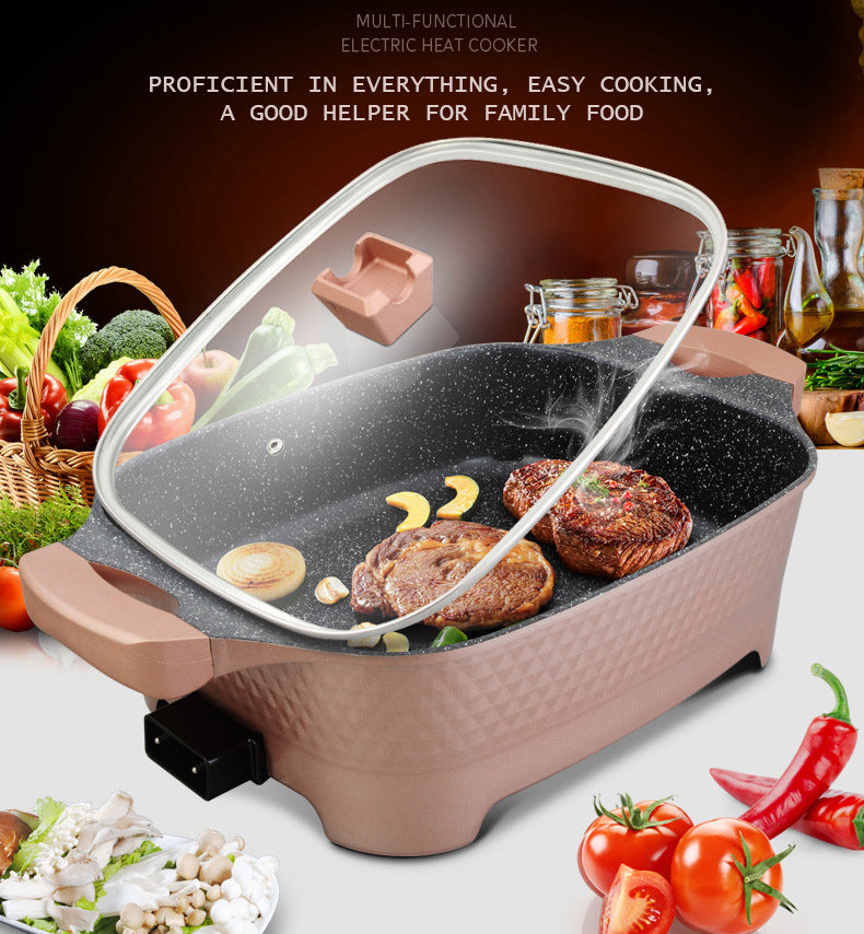 KKF, 9-in-1 Multi-Function Electric Cooking Pot for Frying, Grilling and Roasting – 12L