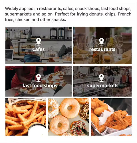 RAF High-Power Rapid-Heating Dual-Basket Deep Fryer 5000W – 5.5L + 5.5L Stainless Steel