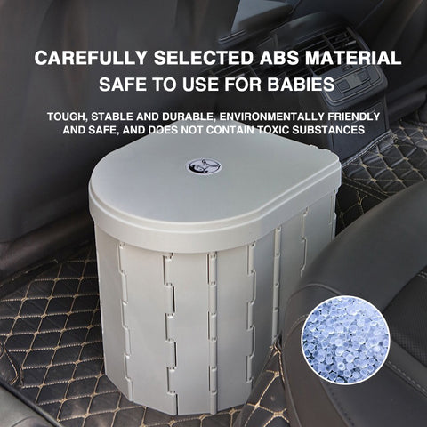 Portable Foldable Toilet Bucket & Trash Can for Outdoor & Camping