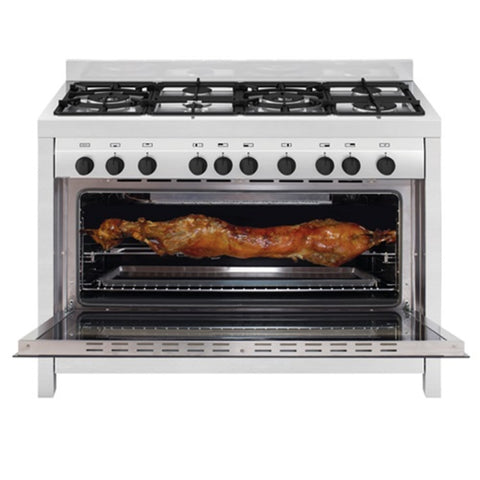 Flame Gas Cooker 120x60, 6 Burners, Stainless Steel, Full Safety