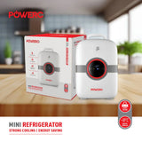 ثلاجة PoweroPlus صغيرة بسعة 22L ونظام تبريد ثنائي النواة CNC K22-2 - رمادي