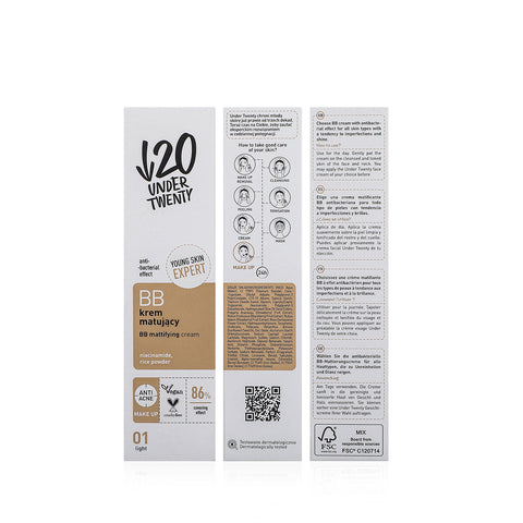 أندر توينتي، كريم بي بي ماتيفينغ 01 لايت - 60 مل