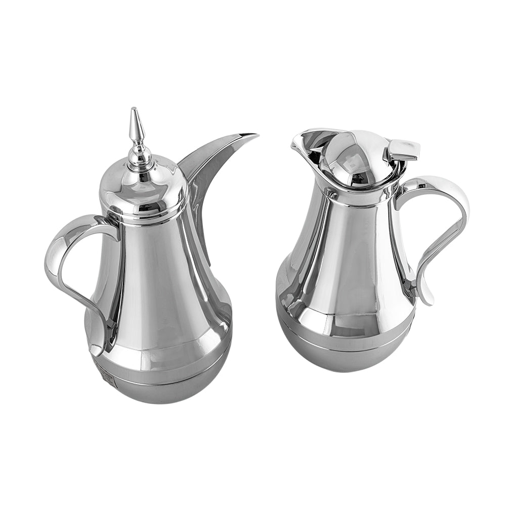 Vaccum Flask Set - 2x1liter - Silver