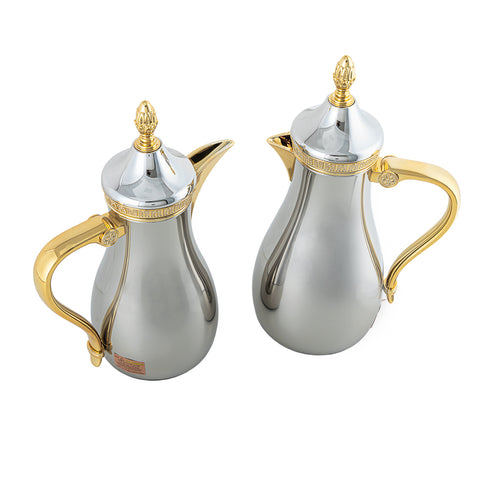 Vaccum Flask Set Nickel Gold - 700ml+1 L
