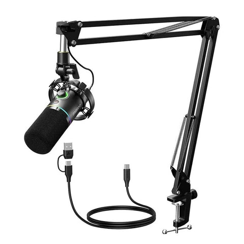 Maonocaster PD200 XS USB/XLR Dynamic Microphone Set with Boom Arm - Black