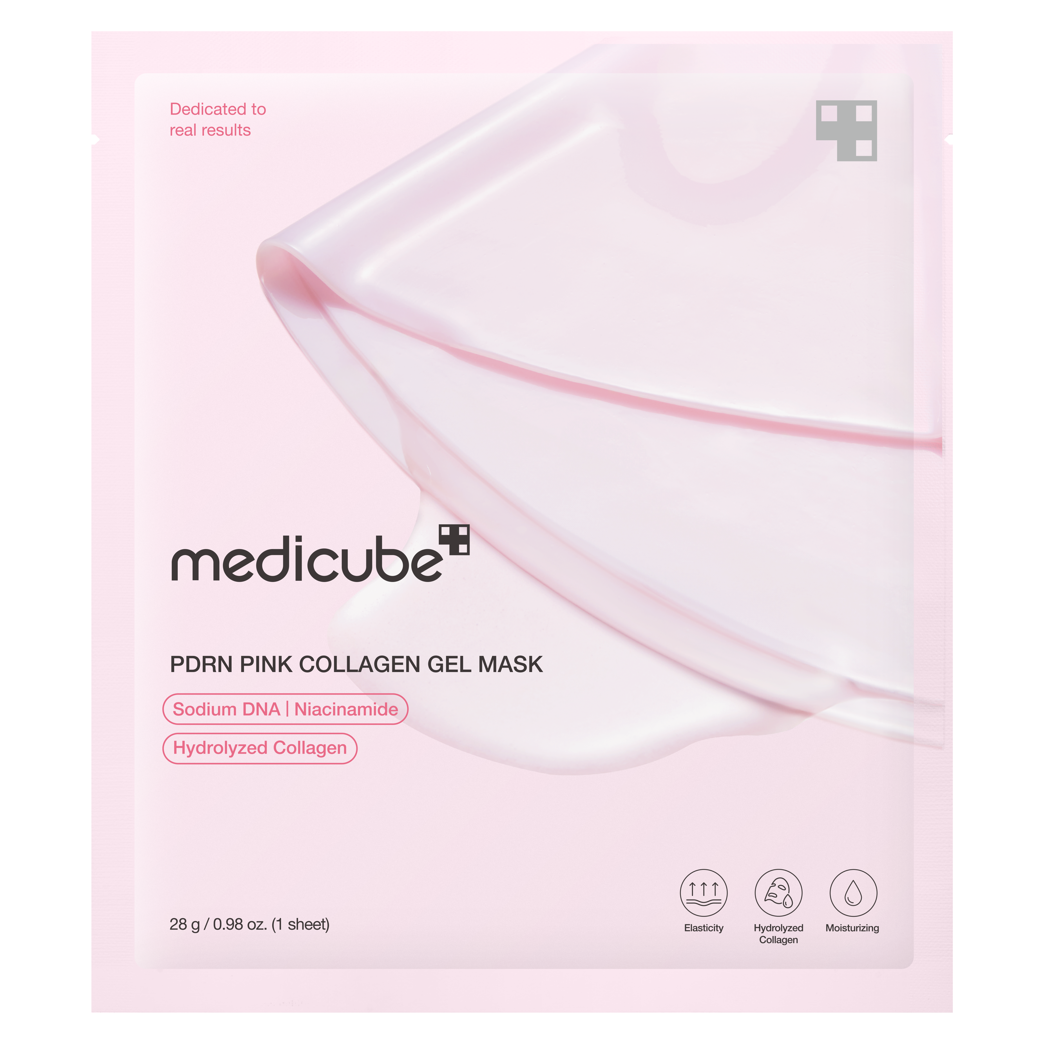 Medicube, PDRN Pink Collagen Gel Mask - 4 Pcs