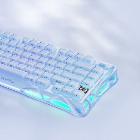 GravaStar Mercury K1 75% Wireless Mechanical Gaming Keyboard_Special Edition - Ice Blue