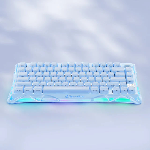 GravaStar Mercury K1 75% Wireless Mechanical Gaming Keyboard_Special Edition - Ice Blue