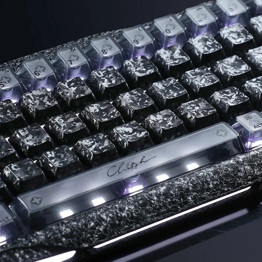 جرافاستار ميركوري V60 برو لوحة مفاتيح الألعاب بنسبة 60% بمفاتيح مغناطيسية بتأثير هول إصدار خاص - اسود سايبر فروست