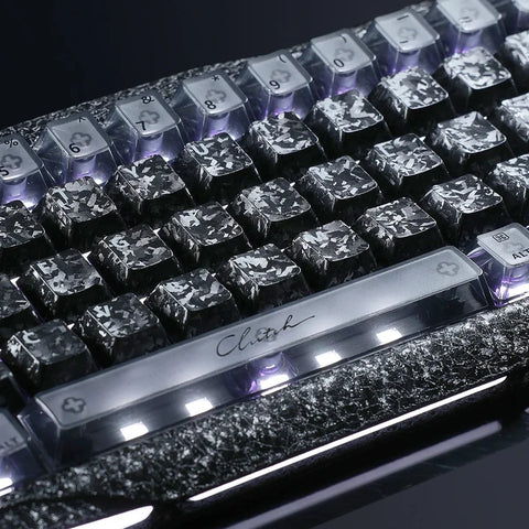 جرافاستار ميركوري V60 برو لوحة مفاتيح الألعاب بنسبة 60% بمفاتيح مغناطيسية بتأثير هول إصدار خاص - اسود سايبر فروست