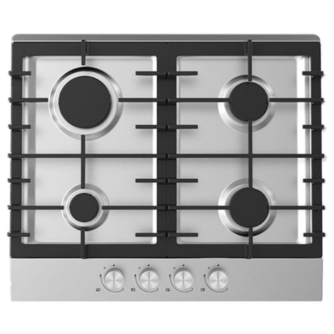Midea, Built-In Gas Hob 60cm, 4 Burners, WOK Burner, Stainless Steel (60SK005)