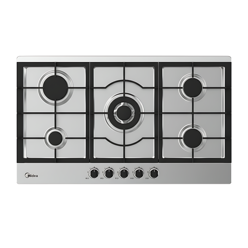Midea Built-in Gas Hob, 90cm, 5 Burners, Stainless Steel