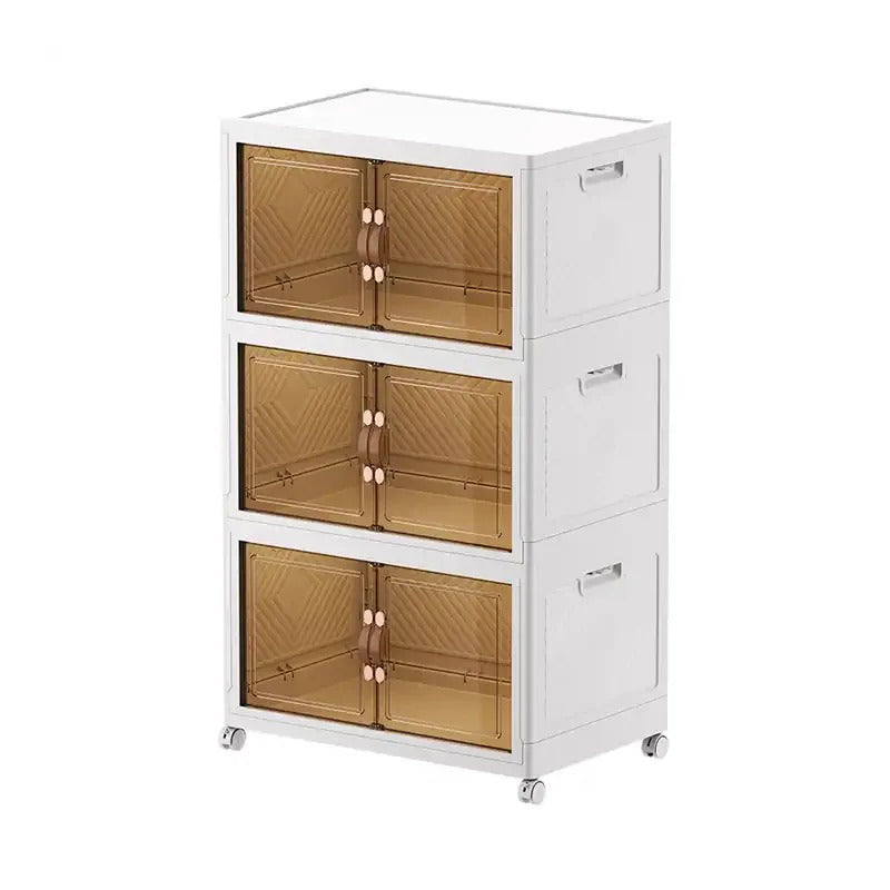 Multipurpose Multi Layer Foldable Stackable Storage Cabinet Box for Home, Bedroom, Kitchen & Garage