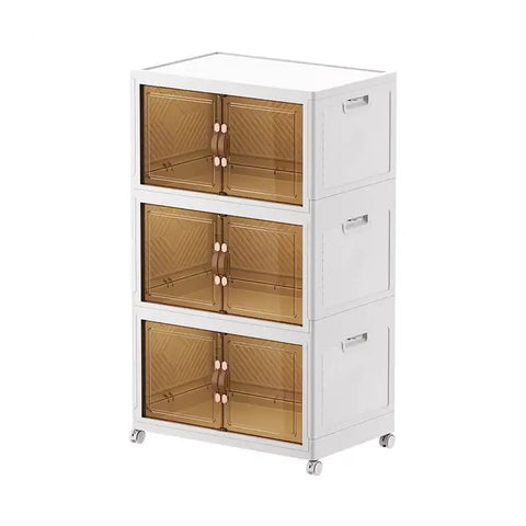 Multipurpose Multi Layer Foldable Stackable Storage Cabinet Box for Home, Bedroom, Kitchen & Garage