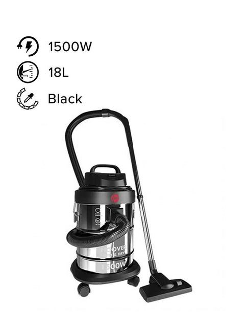 Hoover 1500W 18L stainless steel wet & dry tank vaccum cleaner