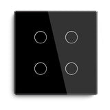 Gopeta, 4-Gang Smart Wi-Fi Touch Switch 600W with Glass Panel