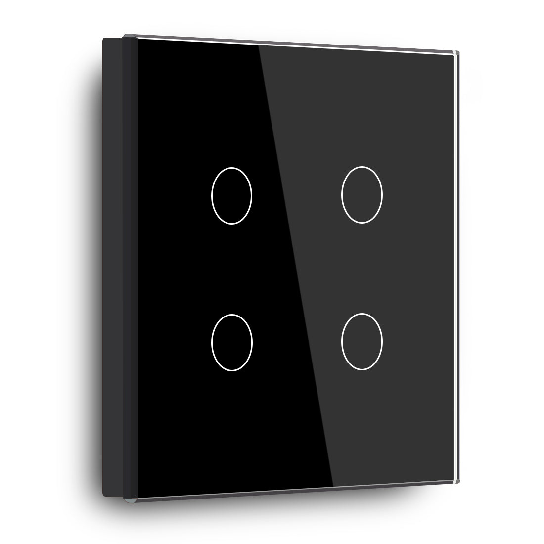 Gopeta, 4-Gang Smart Wi-Fi Touch Switch 600W with Glass Panel