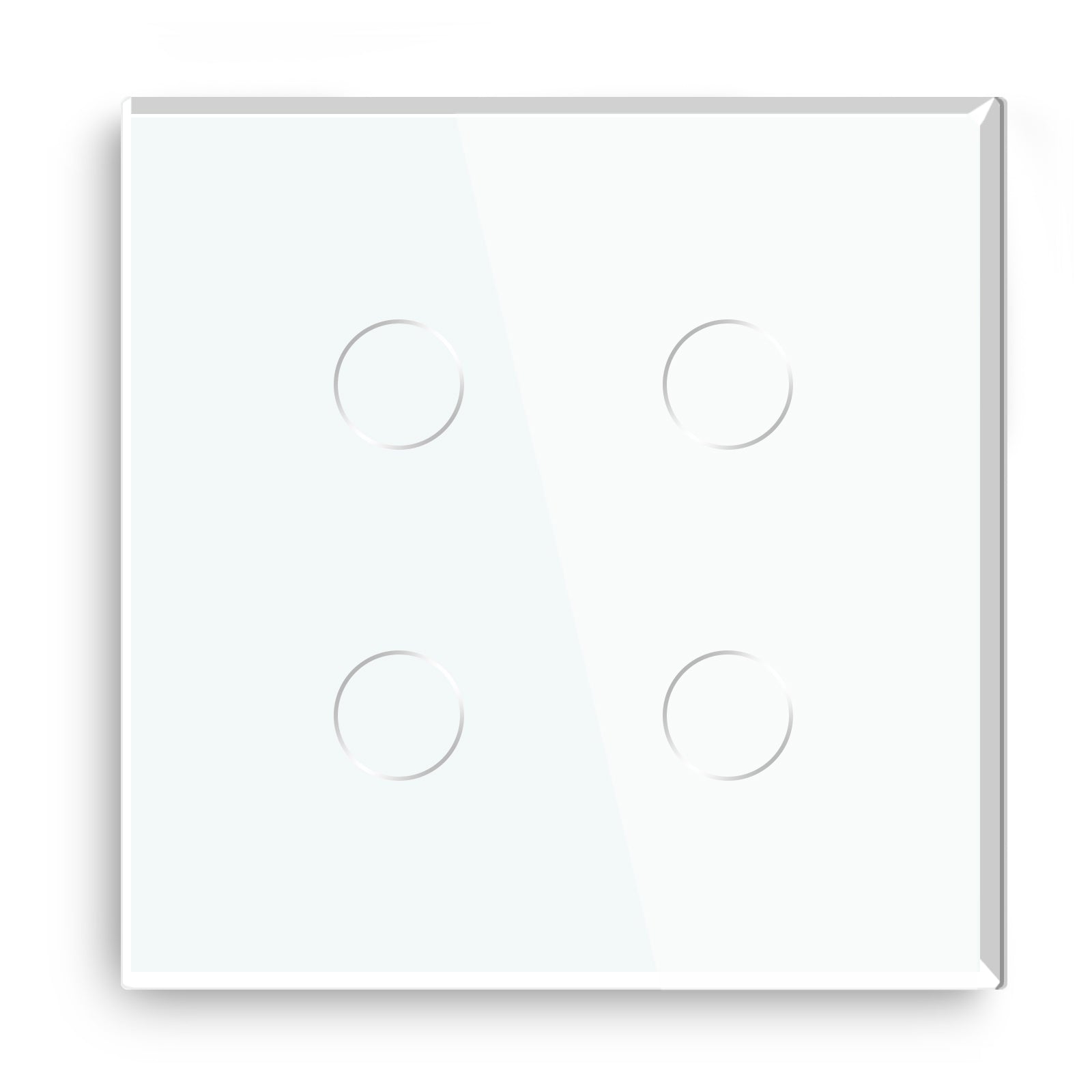 Gopeta, 4-Gang Smart Wi-Fi Touch Switch 600W with Glass Panel