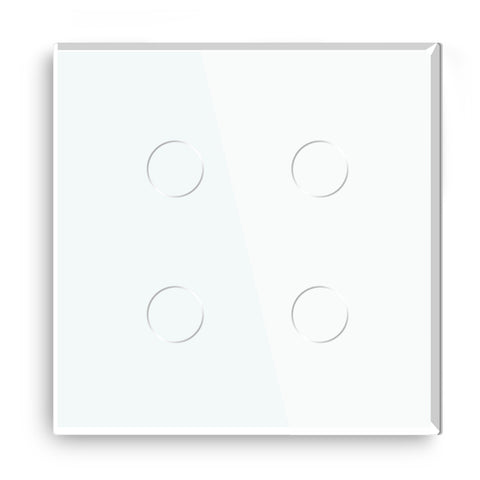 Gopeta, 4-Gang Smart Wi-Fi Touch Switch 600W with Glass Panel