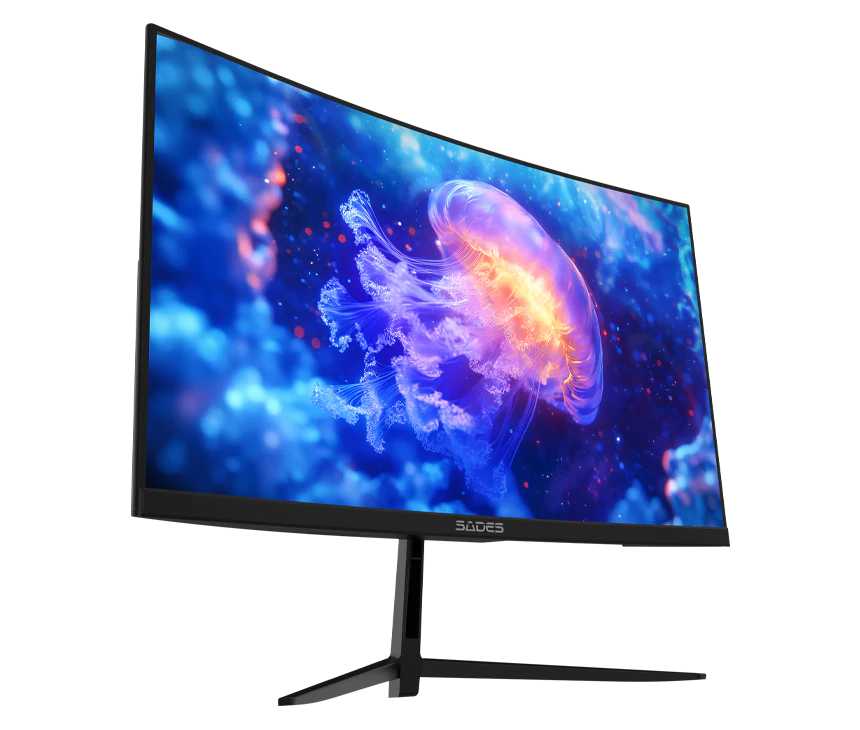 حزمة كمبيوتر مكتبي للألعاب: جهاز ألعاب i5-12400F، بطاقة RTX 5060 بسعة 8GB، ذاكرة RAM سعة 16GB مع شاشة ألعاب Sades NC-Pelagia مقاس 24 بوصة / دقة FHD / معدل تحديث 200Hz / زمن استجابة 0.5ms / منفذ HDMI 2.1 / لوحة VA / منحنية