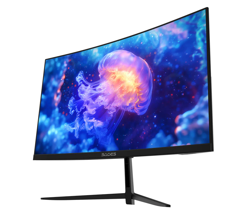 حزمة كمبيوتر مكتبي للألعاب: جهاز ألعاب i5-12400F، بطاقة RTX 5060 بسعة 8GB، ذاكرة RAM سعة 16GB مع شاشة ألعاب Sades NC-Pelagia مقاس 24 بوصة / دقة FHD / معدل تحديث 200Hz / زمن استجابة 0.5ms / منفذ HDMI 2.1 / لوحة VA / منحنية