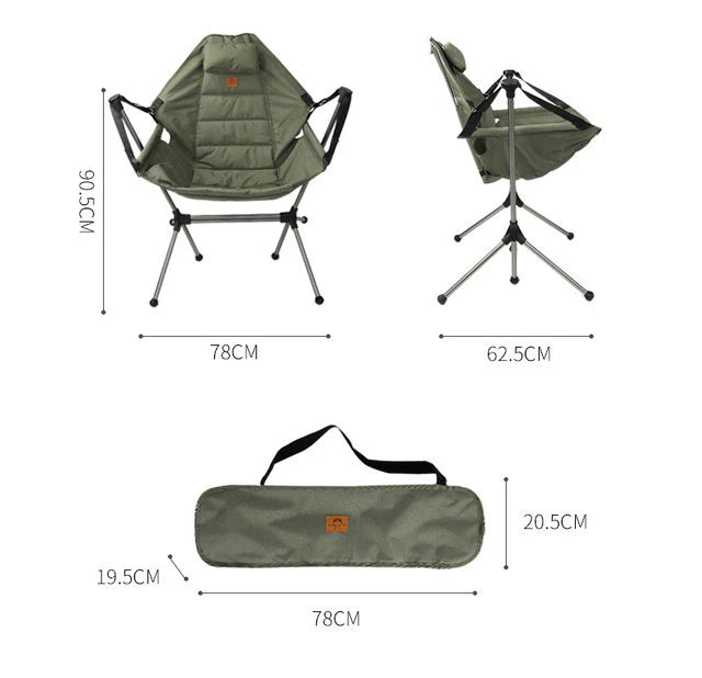 Naturehike YL11 Outdoor Folding Rocking Chair - Olive