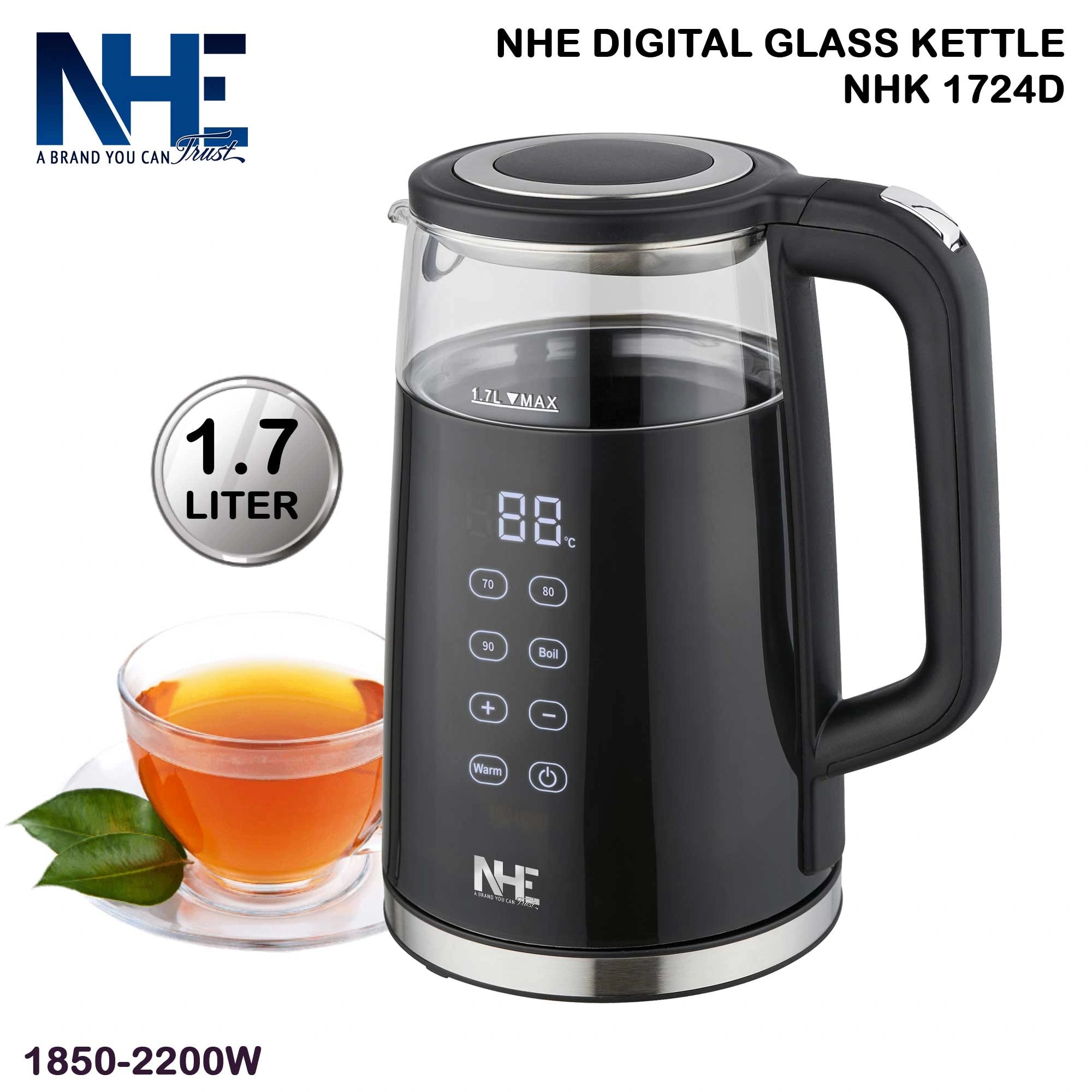 NHE Digital Glass Kettle NHK 1724D