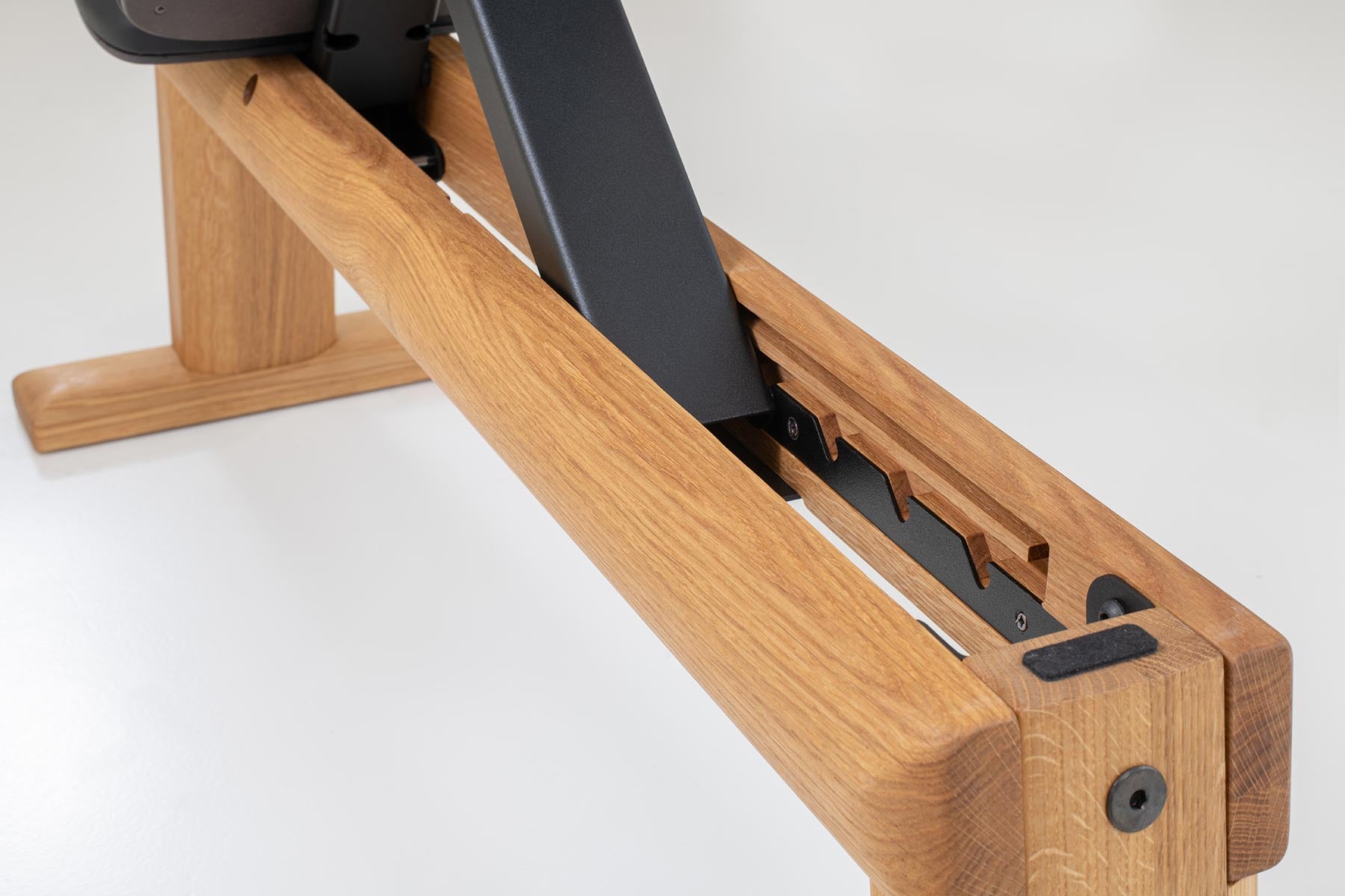 NOHRD WeightBench Oak, Genuine Leather – Black