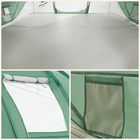 خيمة نيتشر هايك أوتوماتيكية بالفتح اليدوي لـ 3-4 أشخاص - أخضر ورمادي