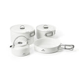 Naturehike Ceramic Non-Stick Pot Set - White (4pcs)