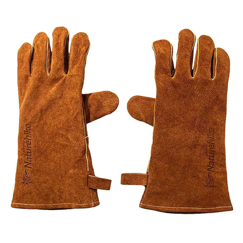 Naturehike GP-02 Flame Retardant Heat Insulation Gloves - Brown (Medium)