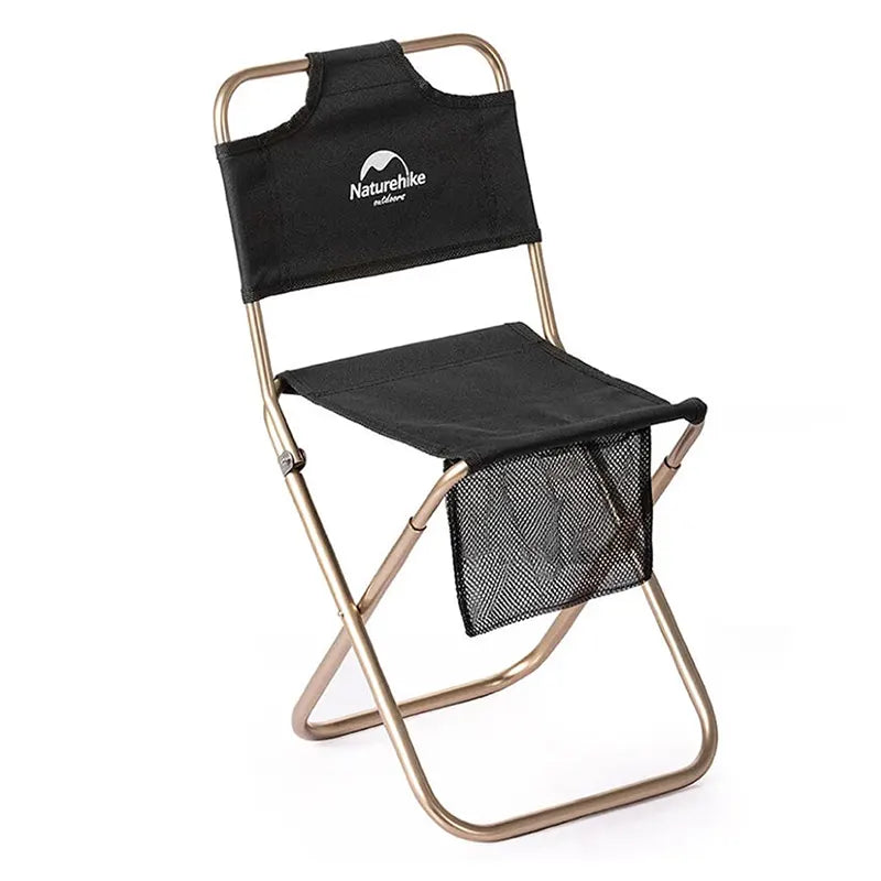 Naturehike MZ01 Foldable Stools With Back - Black