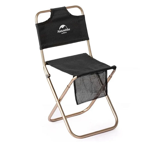 Naturehike MZ01 Foldable Stools With Back - Black